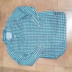 Frank & Eileen Joedy shirt. Green gingham. Size XS.